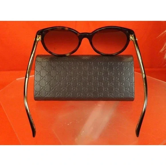 NEW GUCCI DARK HAVANA BROWN GOLD GG 3820/S KCLJD CAT EYE  display picture 2